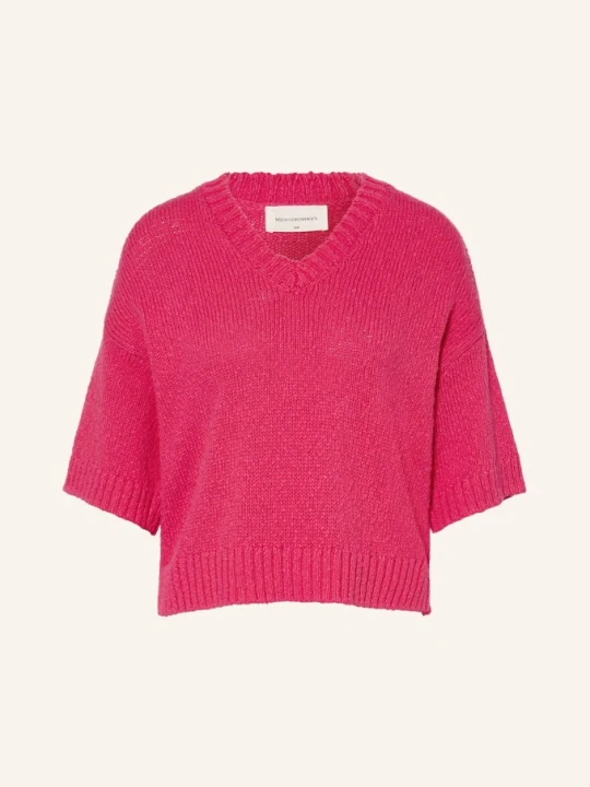 Zdjęcie produktu Msch Copenhagen Sweter Z Dzianiny Mschhannalie rot MOCNORÓŻOWY