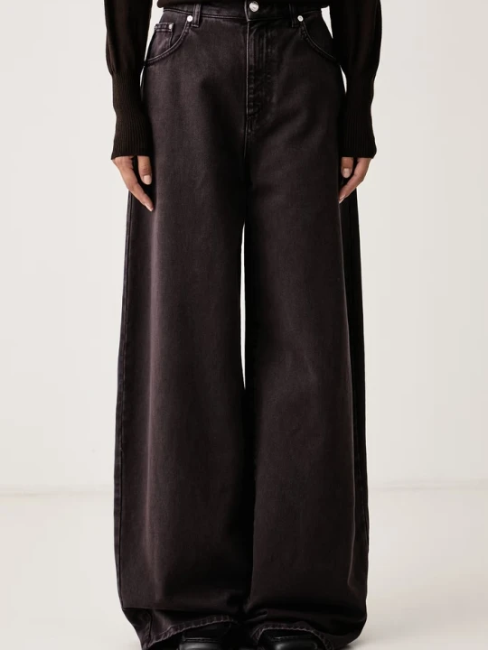 Zdjęcie produktu MSGM jeansy wide leg damskie fioletowy