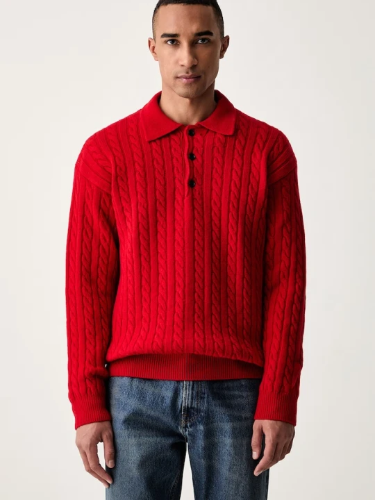 Zdjęcie produktu MSGM sweter męski z wełną merino czerwony