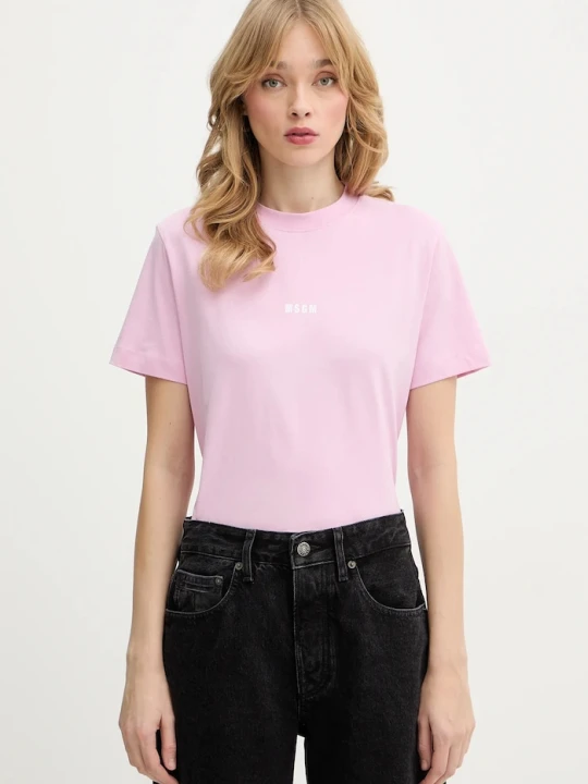 Zdjęcie produktu MSGM t-shirt bawełniany różowy