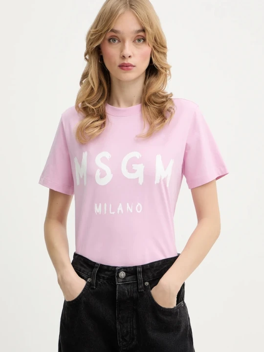 Zdjęcie produktu MSGM t-shirt bawełniany różowy