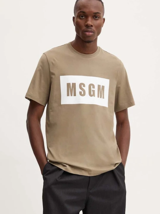 Zdjęcie produktu MSGM t-shirt bawełniany zielony