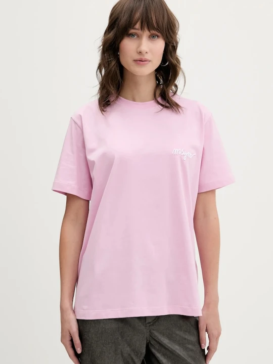 Zdjęcie produktu MSGM t-shirt bawełniany różowy