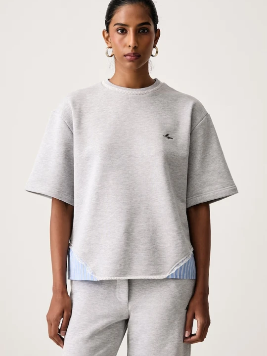 Zdjęcie produktu MSGM T-shirt damski z bawełną szary