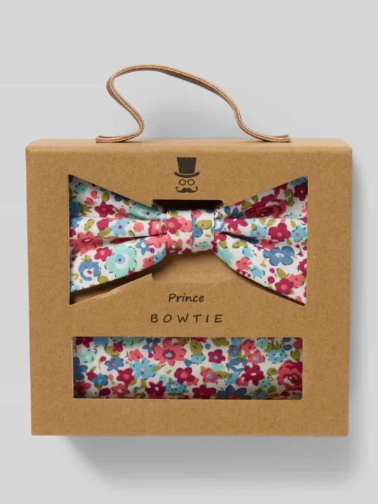 Zdjęcie produktu Mucha i poszetka w zestawie Prince Bowtie Mocnoróżowy
