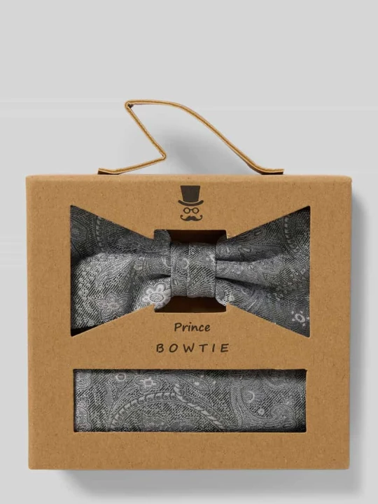 Zdjęcie produktu Mucha i poszetka z czystego jedwabiu w zestawie Prince Bowtie Zielony