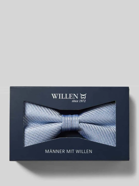 Zdjęcie produktu Mucha jedwabna z fakturowanym wzorem Willen Błękitny