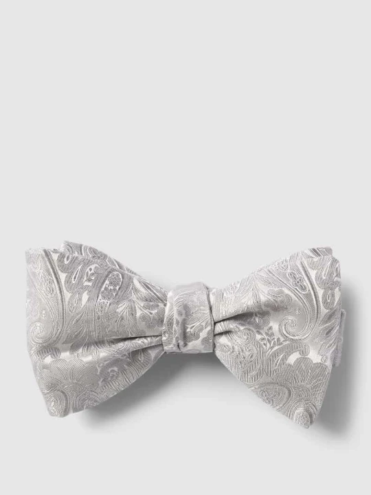 Zdjęcie produktu Mucha z czystego jedwabiu model ‘PAISLEY’ Eton Jasnoszary