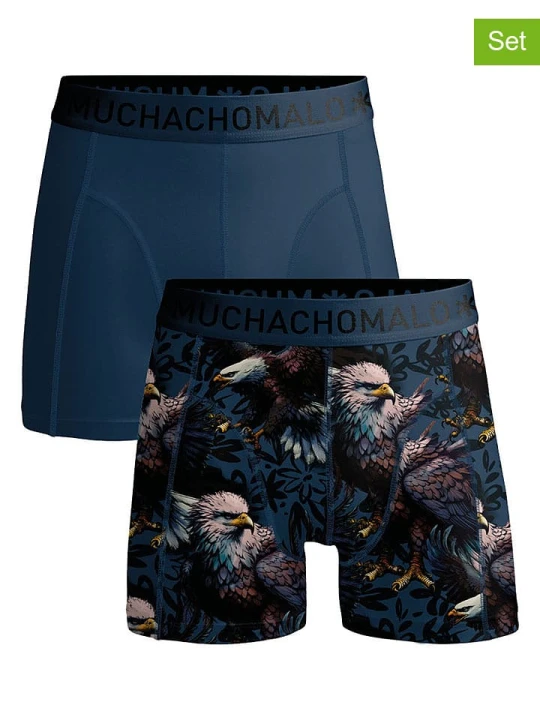 Zdjęcie produktu Muchachomalo Bokserki (2 pary) w kolorze granatowym rozmiar: 122/128