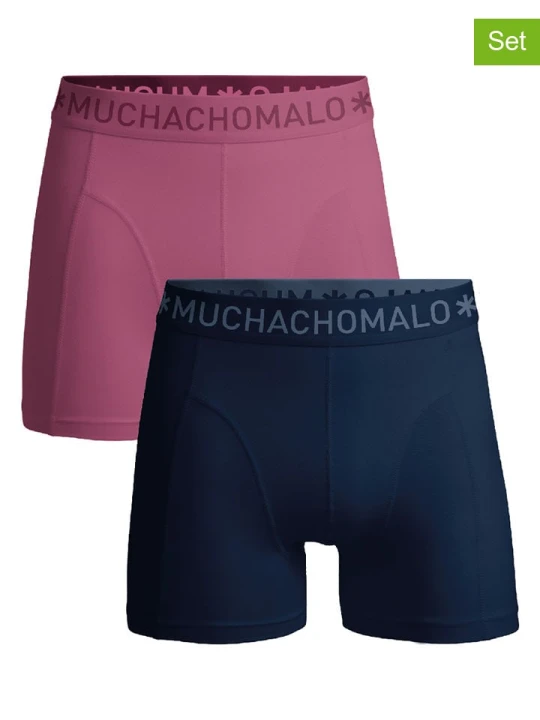 Zdjęcie produktu Muchachomalo Bokserki (2 pary) w kolorze różowo-granatowym rozmiar: 146/152