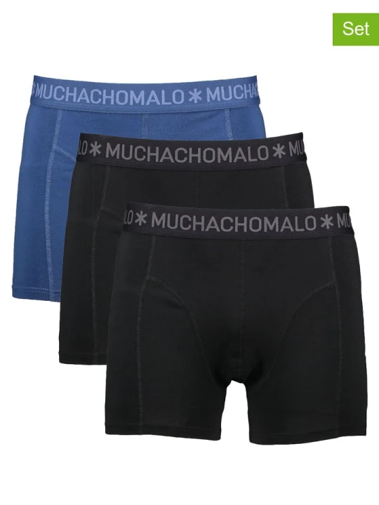 Zdjęcie produktu Muchachomalo Bokserki (3 pary) w kolorze czarno-granatowym rozmiar: 3XL