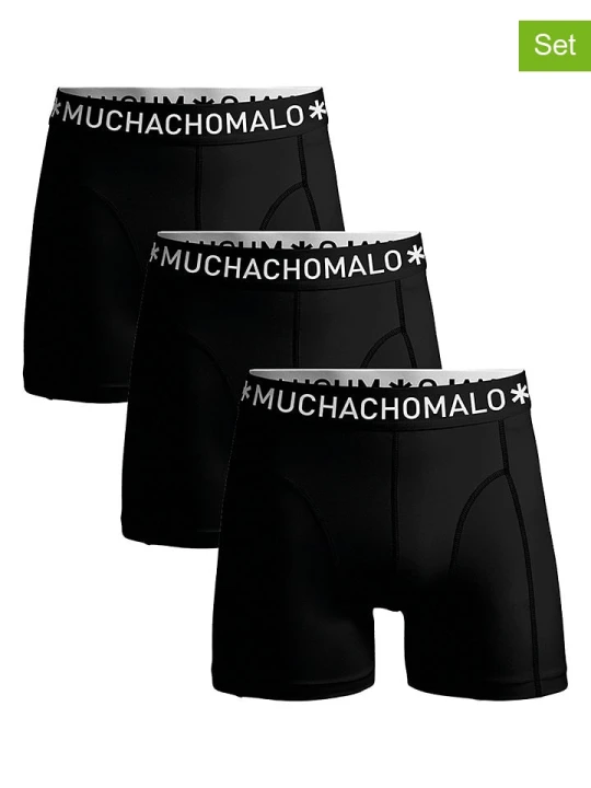 Zdjęcie produktu Muchachomalo Bokserki (3 pary) w kolorze czarnym rozmiar: M