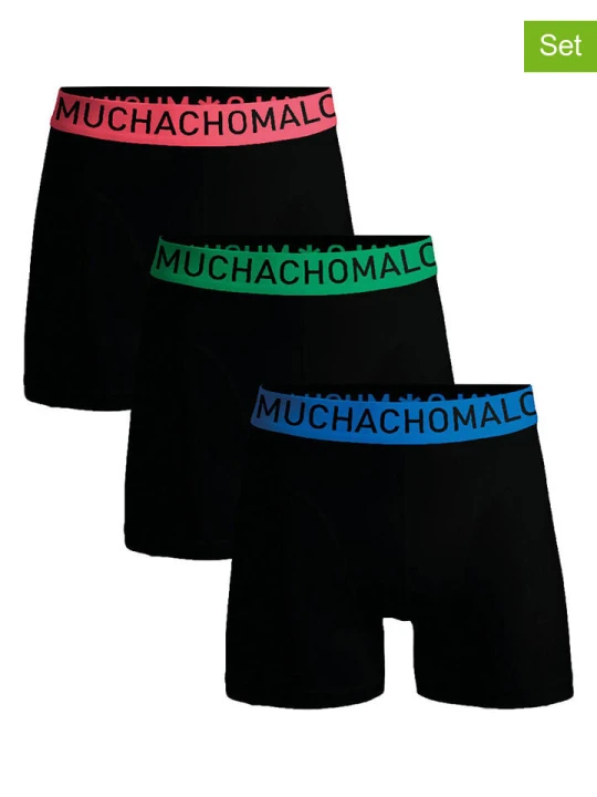 Zdjęcie produktu Muchachomalo Bokserki (3 pary) w kolorze czarnym rozmiar: XXL