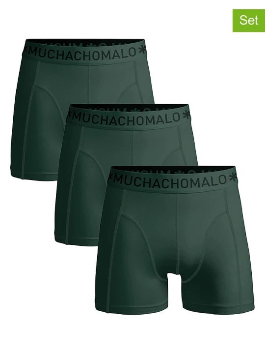 Zdjęcie produktu Muchachomalo Bokserki (3 pary) w kolorze zielonym rozmiar: XXL