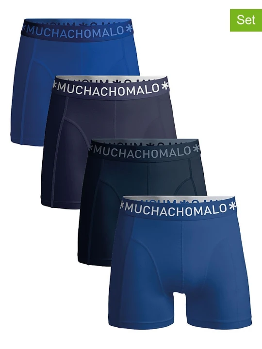 Zdjęcie produktu Muchachomalo Bokserki (4 pary) w kolorze niebiesko-granatowym rozmiar: 3XL