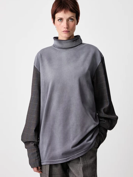 Zdjęcie produktu MUGLER bluzka damska bawełniana z efektem sprania
