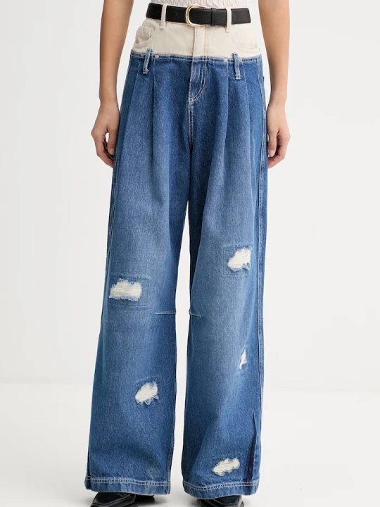 Zdjęcie produktu MUNTHE jeansy wide leg damskie NEZZA niebieski