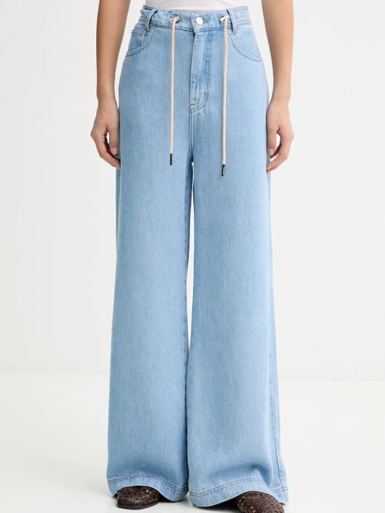 Zdjęcie produktu MUNTHE jeansy wide leg damskie OBEY niebieski