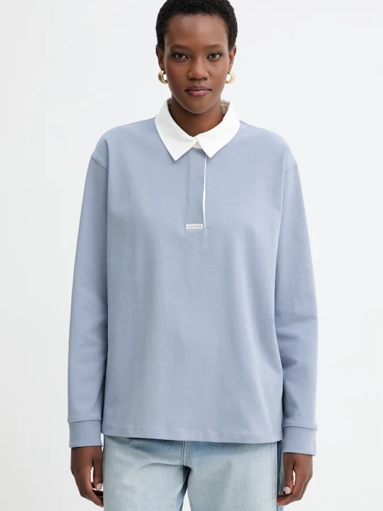 Zdjęcie produktu MUNTHE longsleeve bawełniany BECENT niebieski