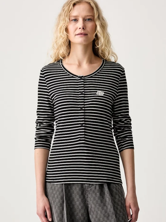 Zdjęcie produktu MUNTHE longsleeve damski z wełną VUZZA czarny
