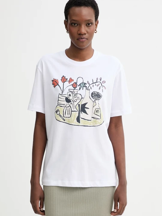 Zdjęcie produktu MUNTHE t-shirt bawełniany BALLON biały