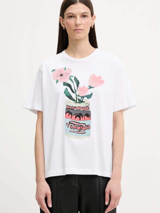 Zdjęcie produktu MUNTHE t-shirt damski bawełniany BALWIN biały