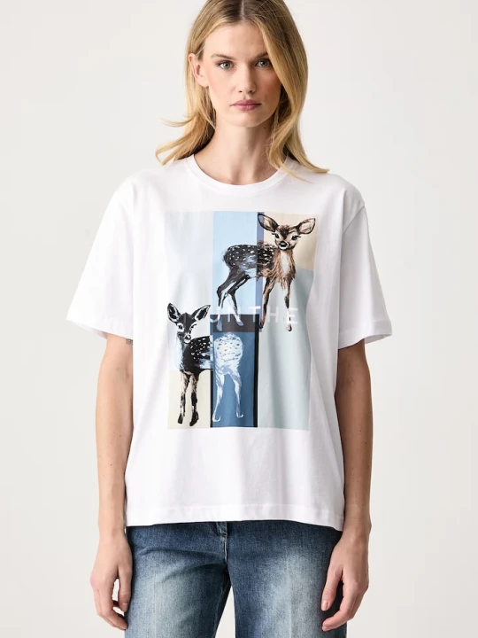 Zdjęcie produktu MUNTHE T-shirt damski bawełniany biały