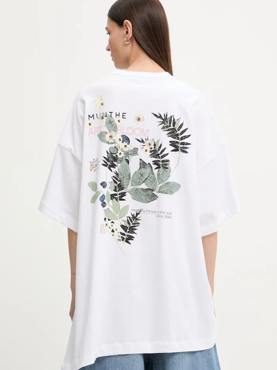 Zdjęcie produktu MUNTHE t-shirt damski bawełniany LANSTER biały