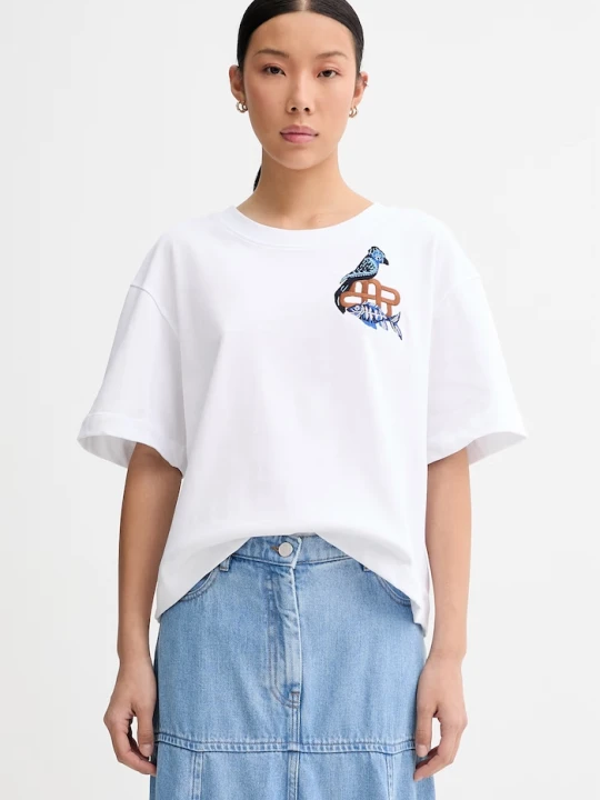 Zdjęcie produktu MUNTHE T-shirt damski bawełniany NURI biały