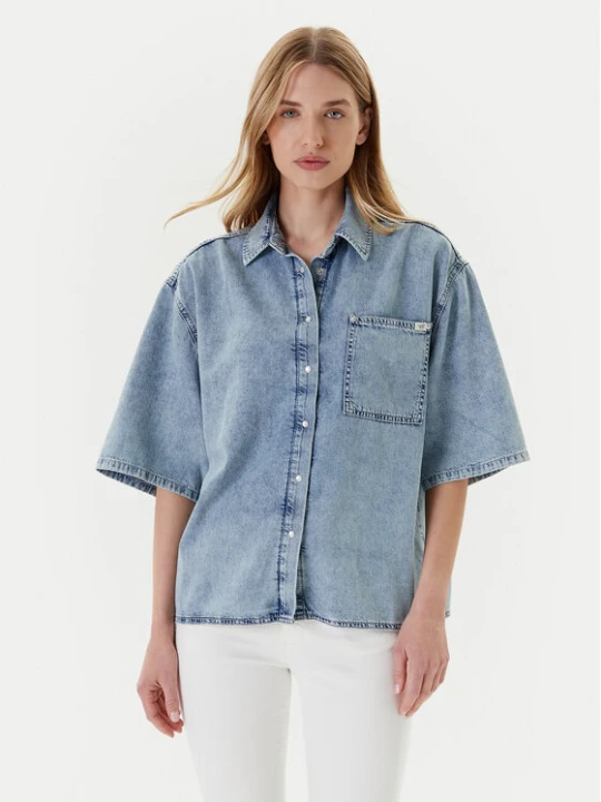 Zdjęcie produktu Mustang Koszula jeansowa Ella 1016568 Niebieski Oversize