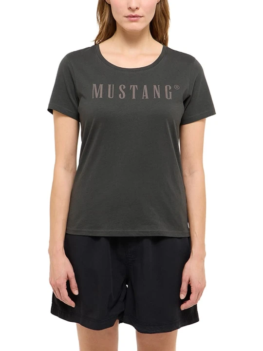 Zdjęcie produktu Mustang Koszulka "Alma" w kolorze antracytowym rozmiar: L