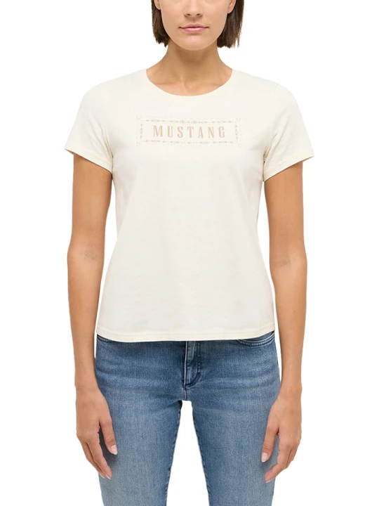 Zdjęcie produktu Mustang Koszulka "Alma" w kolorze kremowym rozmiar: XL