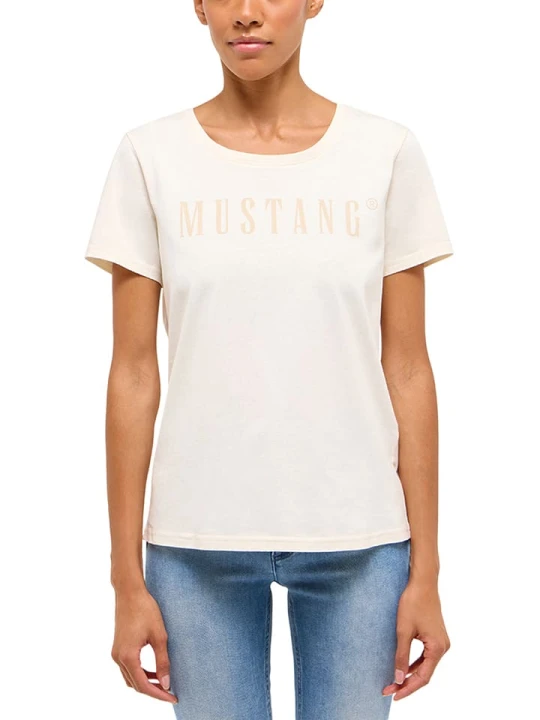 Zdjęcie produktu Mustang Koszulka "Alma" w kolorze kremowym rozmiar: M