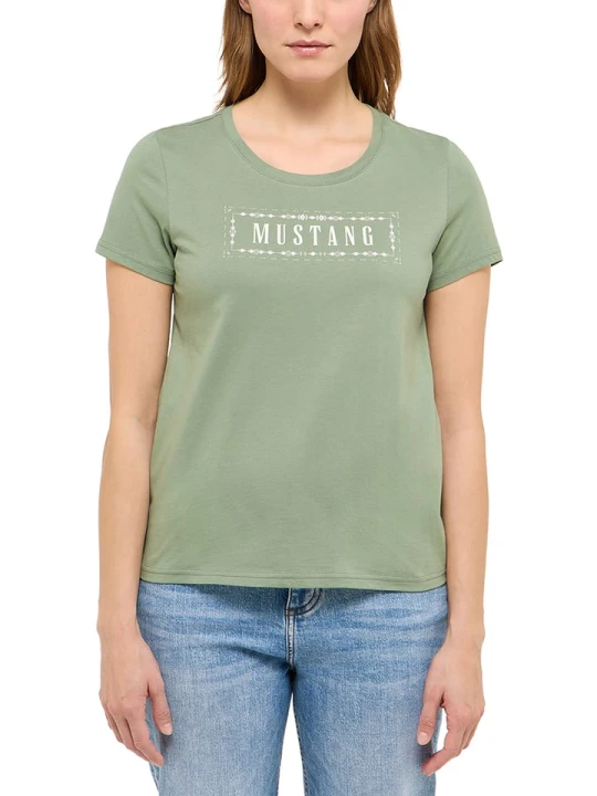 Zdjęcie produktu Mustang Koszulka "Alma" w kolorze zielonym rozmiar: XL