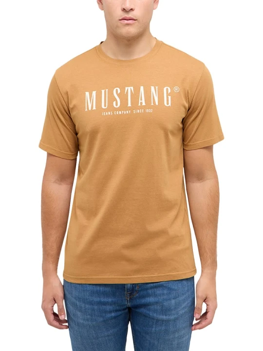 Zdjęcie produktu Mustang Koszulka "Austin" w kolorze jasnobrązowym rozmiar: L