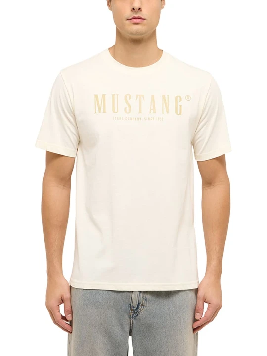 Zdjęcie produktu Mustang Koszulka "Austin" w kolorze kremowym rozmiar: XL