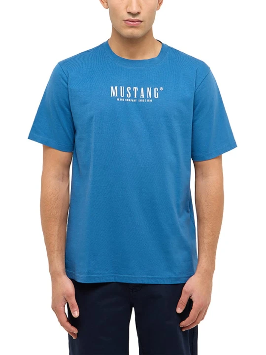 Zdjęcie produktu Mustang Koszulka "Austin" w kolorze niebieskim rozmiar: XL