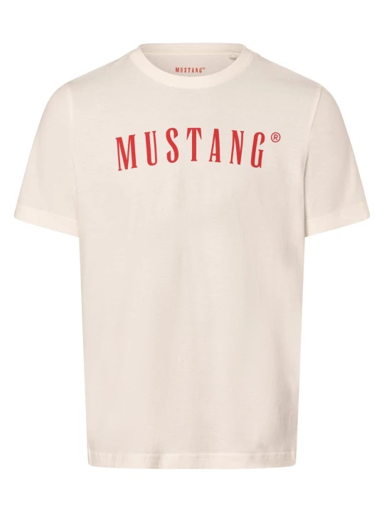 Zdjęcie produktu Mustang Koszulka - Austin Mężczyźni Bawełna biały