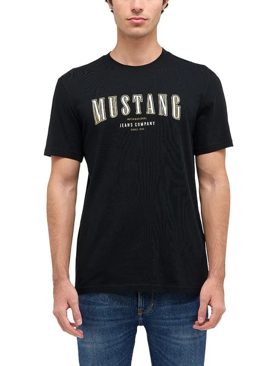 Zdjęcie produktu Mustang Koszulka w kolorze czarnym rozmiar: M