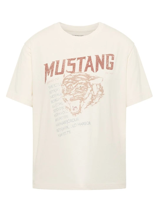 Zdjęcie produktu Mustang Koszulka w kolorze kremowym rozmiar: XXS