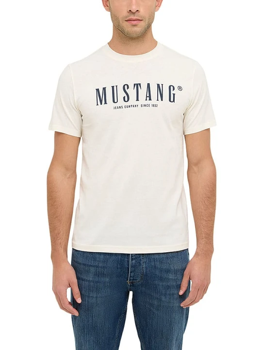 Zdjęcie produktu Mustang Koszulka w kolorze kremowym rozmiar: M