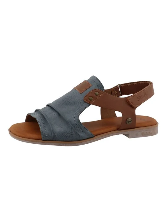 Zdjęcie produktu MUSTANG SHOES Sandały "Feelija" w kolorze jasnobrązowo-niebieskim rozmiar: 37