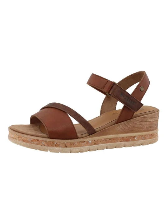 Zdjęcie produktu MUSTANG SHOES Sandały "Ileana" w kolorze jasnobrązowym rozmiar: 37