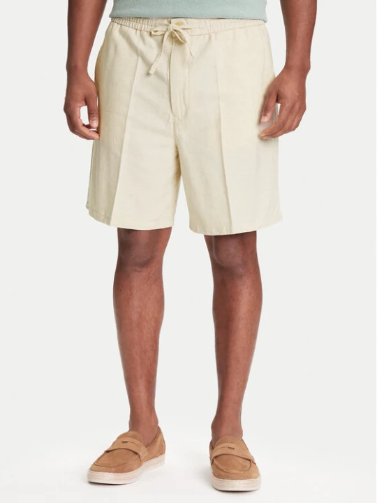 Zdjęcie produktu Mustang Szorty materiałowe Linen 1016459 Écru Loose Fit Kremowy