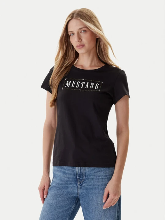 Zdjęcie produktu Mustang T-Shirt Loa 1016754 Czarny Slim Fit