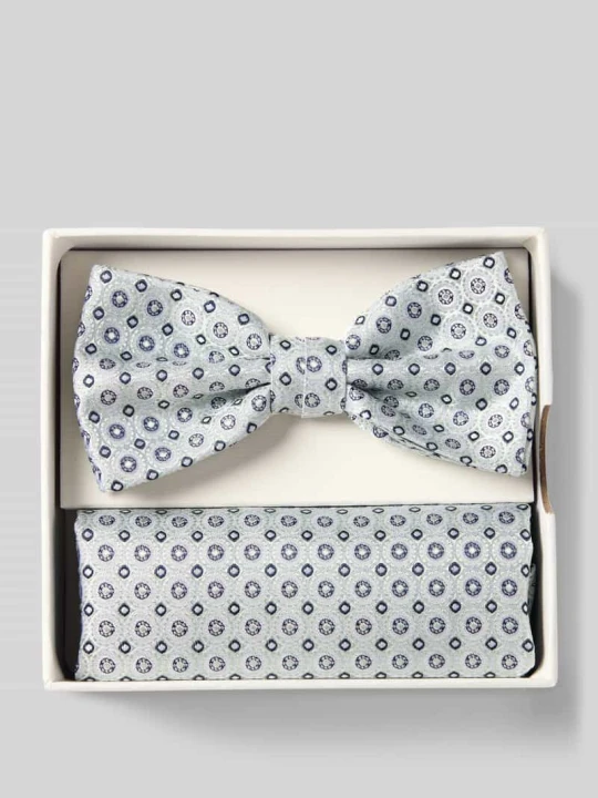 Zdjęcie produktu Muszka i poszetka w zestawie z czystego jedwabiu Prince Bowtie Zielony
