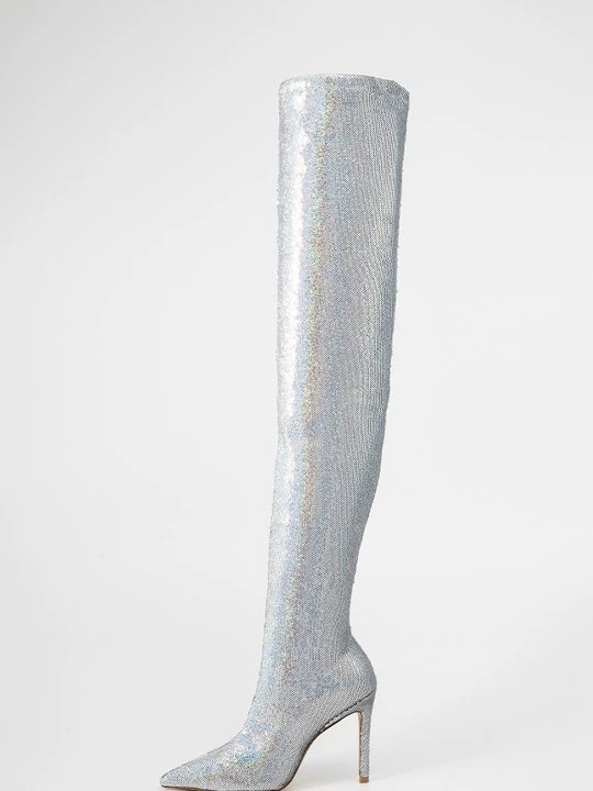Zdjęcie produktu Muszkieterki Stuart Weitzman srebrny