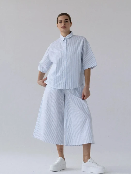 Zdjęcie produktu Muuv. Muuv spodnie culottes damskie niebieski