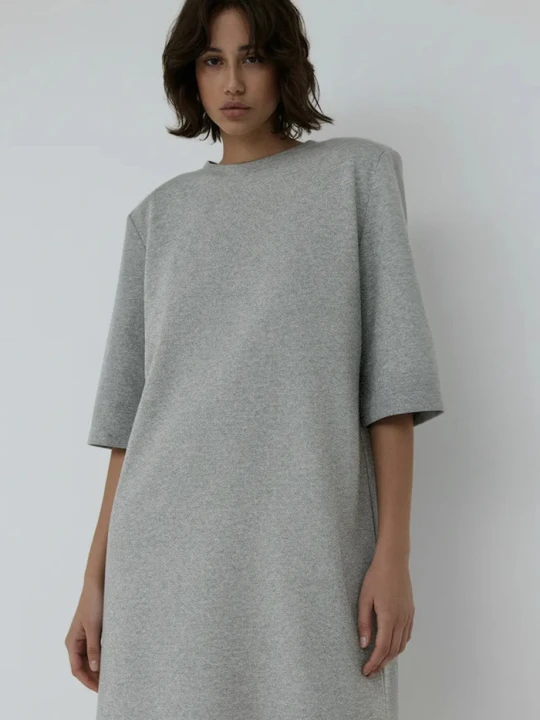 Zdjęcie produktu Muuv. sukienka oversize bawełniana AYA szary