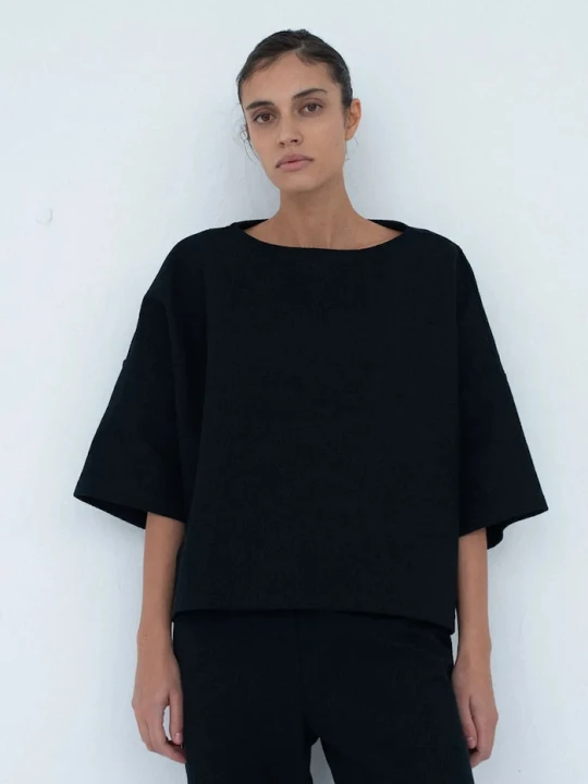 Zdjęcie produktu Muuv. T-shirt damski bawełniany MOAI czarny